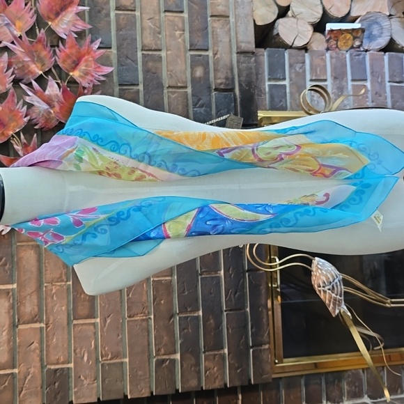 Vintage Floral Multicolour Scarf - Picture 3 of 8